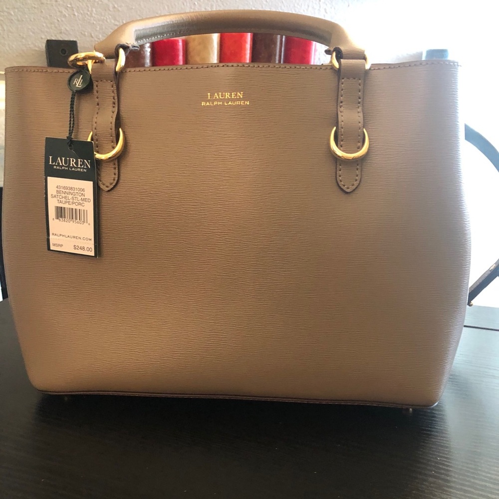 Ralph Lauren taupe bag